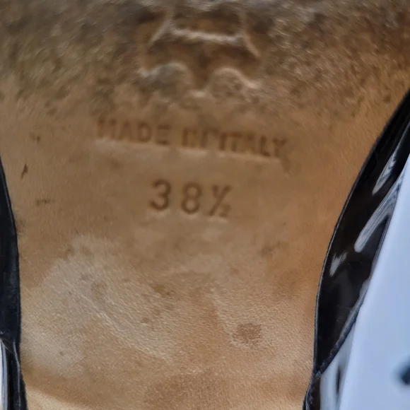 Anyi Lu Patent Leather Kitten Heels Satin Bow Size 38.5 US 8 - Picture 10 of 12